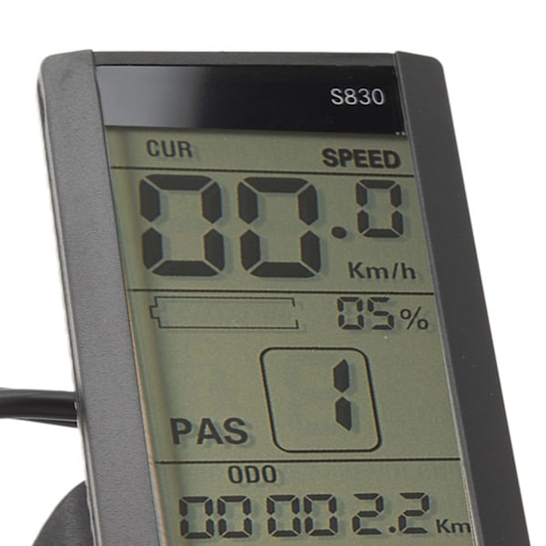 Elektrisk cykel LCD-displaymätare 24V 36V 48V Vattentät Multifunktionell 22.2mm S830 LCD-display för modifieringstillbehör