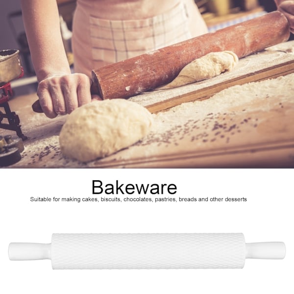 DIY Bakverktyg, Kavel med Solid Rock Maple Mönsterdesign, Non-Stick för Köksbakverk Deg, Lämplig för Kakor Choklad Desserter