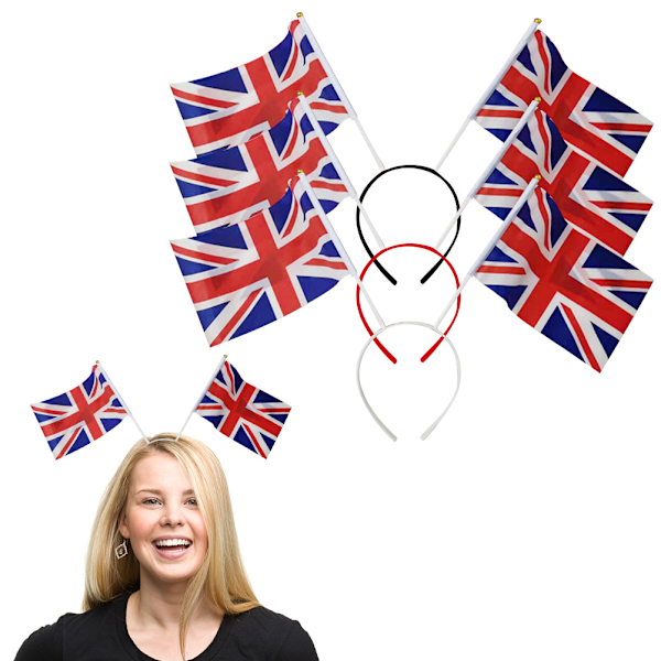 Festliga Hårband med Union Jack-flagga, Dekorativt Hårspänne, Perfekt för Festtillbehör