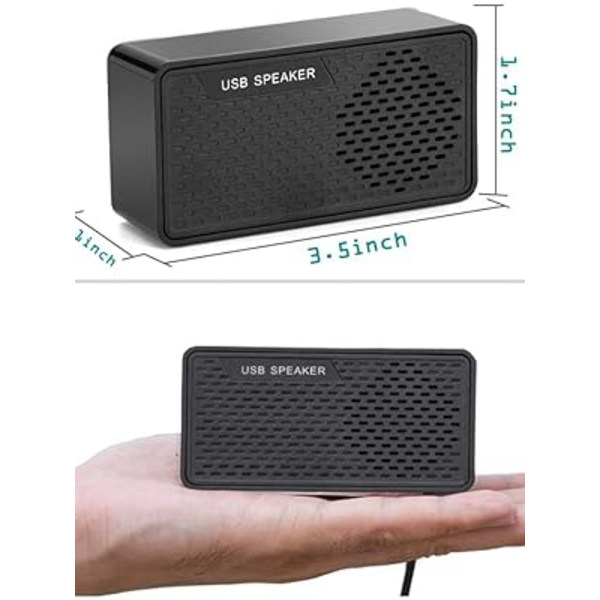 Bärbar USB Mini-högtalare med hög volym stereo, USB-driven