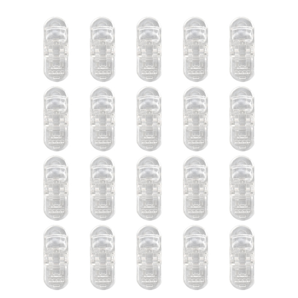 20 st Hörselhjälpsbandhållare i ABS, Bärbar Transparent Clip-tillbehör för Hörselhjälpsband