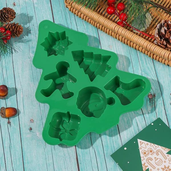 Julebageform, non-stick silikone kageforme, perfekte til at lave jule slikforme
