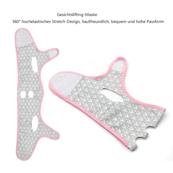 Haka Skulpteringsmask, Skönhet Ansiktsskulptering Sömnhjälp För Dubbelhakreducering, Ergonomisk Design Med Halkfri Anti-Snarkrem, Återanvändbar V-Linje