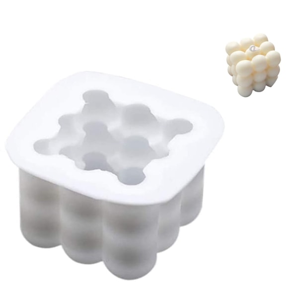 Silikonljusform, Utsökt Design 3D Bubbelkub För DIY Ljushantverk Återanvändbar Silikon Livsmedelskvalitet Material Lätt Släpp Idealisk För Handgjorda
