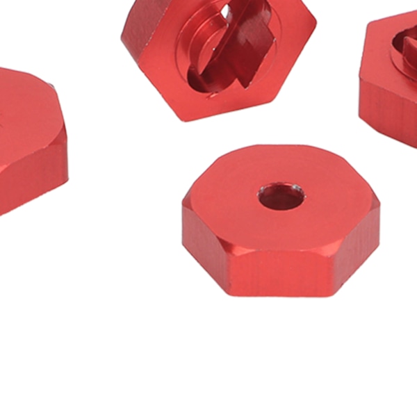 4PCS hjulnavadapter i aluminiumlegering, hjulnavkoppling för Traxxas LaTrax Teton 1/18 RC-bil, röd
