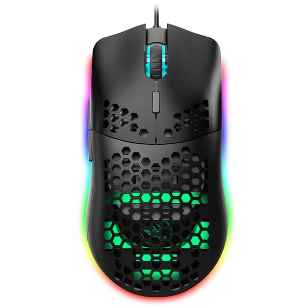 Gaming Mus RGB USB, Justerbar Præcision DPI, Superlet Honeycomb Design, Fuldt Programmerbare Knapper, Ergonomisk Greb til Windows, MacOS, Linux