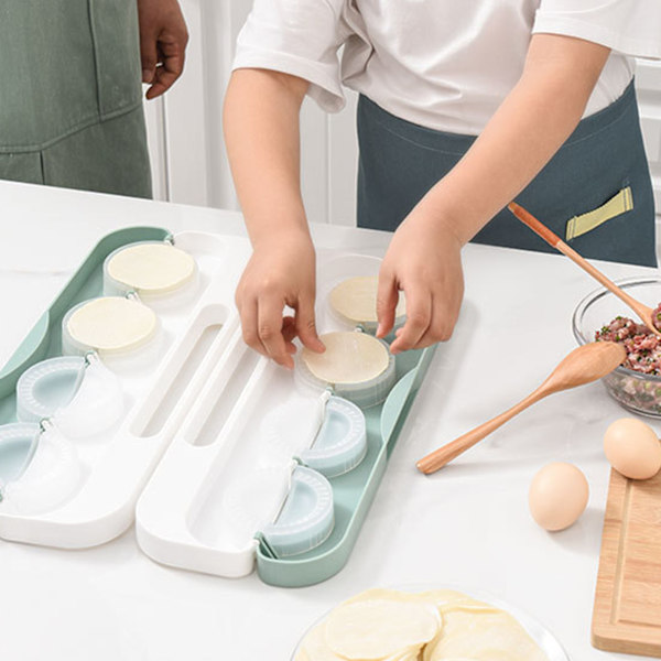 Kompakt PP-degknytare för dumplings, ergonomiskt handtag, manuell degknytare för dumplings, grön