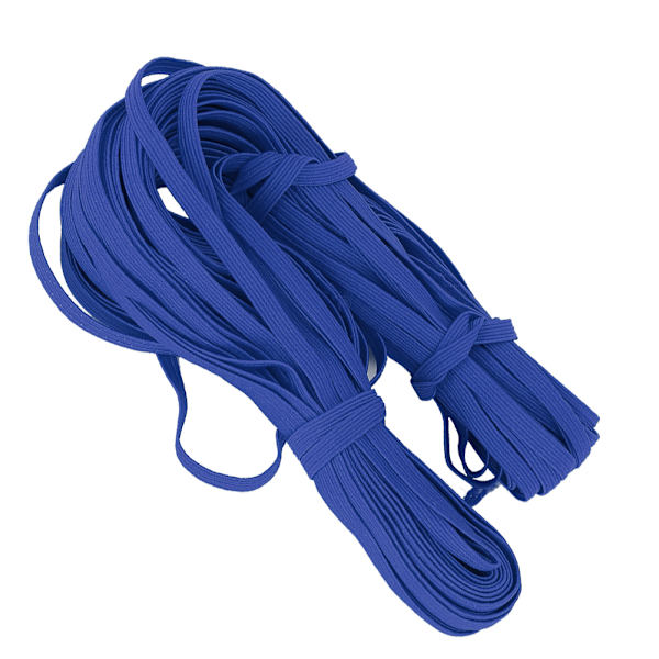 30 meter/rulle elastiskt band platt färgglad flexibel repband klädtillbehör 6mm kunglig blå