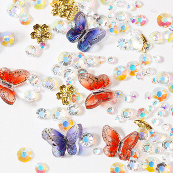 3D Butterfly Nail Charm 3D Resin Butterfly Mixed Shape Nail Ar