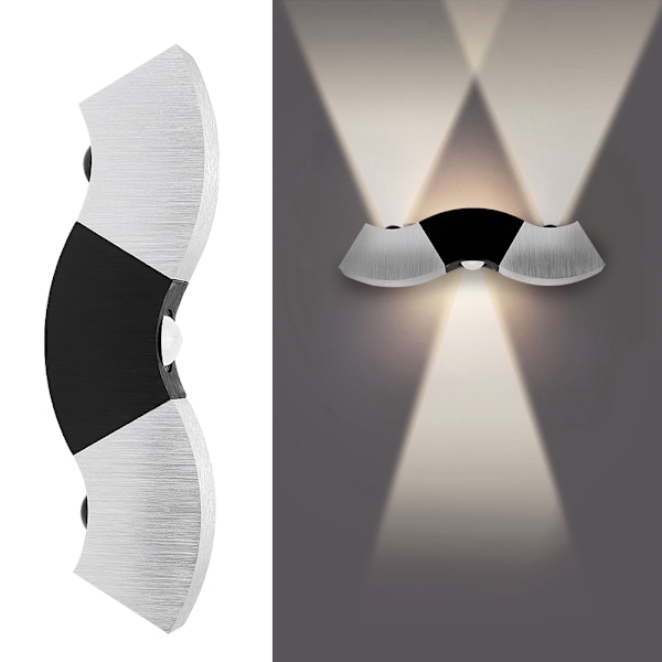Dekorativ Vägglampa för Inomhusbruk, Vardagsrum Sovrum, Modern LED-Vägglampa Med Unik Vågformad Design Och Mjukt Ljus För Ögonskydd