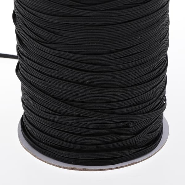 Flettet elastiksnor, slidstærk polysterfiber elastikspole til håndarbejde, komfortabelt strikket elastikbånd, klor- og saltvandsbestandig