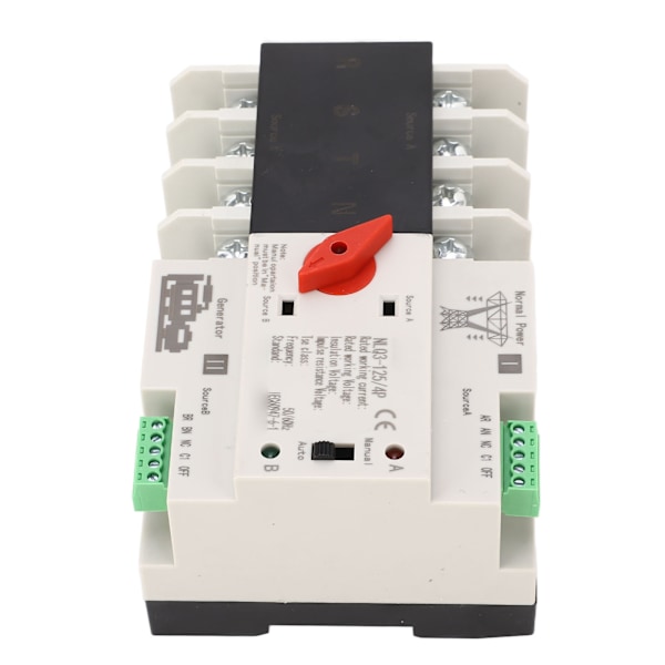Dubbelströms Automatisk Överföringsswitch 4P Snabbväxling Styrswitch PC AC 110V 80A