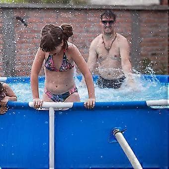 PCS Poolslangeholder - tilbehør med rustfri stålspænde - plastikknækbeskyttelse - passer til slanger