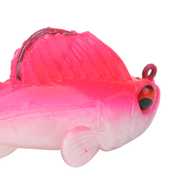 Djupgående paddelstjärt mjuk fiskedrag 75mm/13g Antihanging botten mjukt falskt bete (rosa silverstjärt)