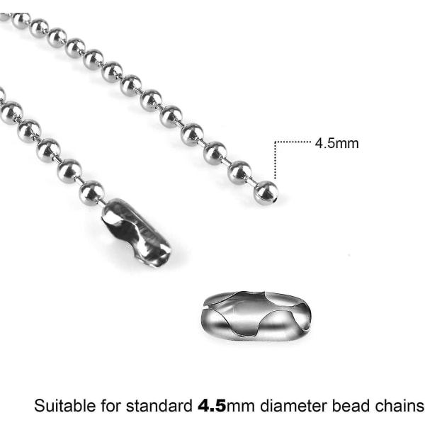 100 st kulkedjekopplingar silver ersättningskulkedjekopplingar för vertikala persienner kulkedjekopplingar för kulkedjor halsband armband