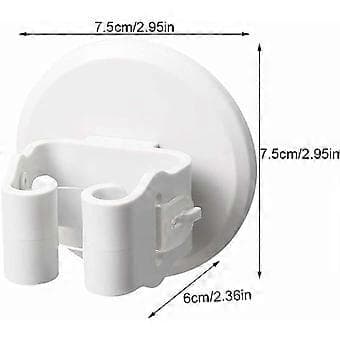 5 Stykker Moppeholder, Selvklæbende Moppeorganisator uden Punktering (Hvid), 7,5*7,5*6cm