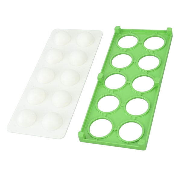Ravioli Maker Press 10 Hål Järn ABS Hållbar Kvadratisk Ravioli Maker för Hem Dumpling Making Grön