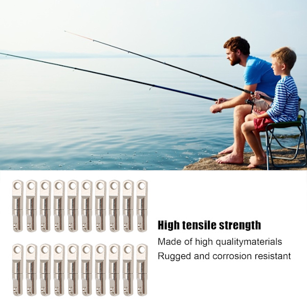 20 st Fiskekontakt Swivels Minska Vattenmotstånd Fiske Rullande Lagerkontakt för Fiskeentusiast 3,5 mm