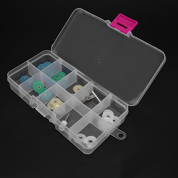 Kompakt Design Organizer, Box med Bred Användning med Transparent Plast och Snäpplås, Portabel Förvaring för Resor och Hem