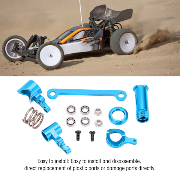 RC Styrknuckle Monteringssats Aluminiumlegering för LC RACING 1/14 RC Bil Lastbil Crawler LeksakerBlå