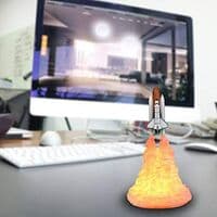 3D dekorasjon nattlys, 3D-utskrift rakettlampe romferge