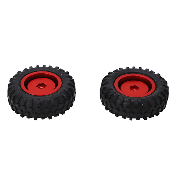 2 st/set 55 mm metallfälgar däck set för AXIAL SCX24 1/24 RC bilhjul fälg gummidäck röd