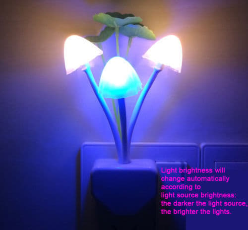 B Induktion LED Natlys, Farveskiftende LED Plug-in Drømmeseng
