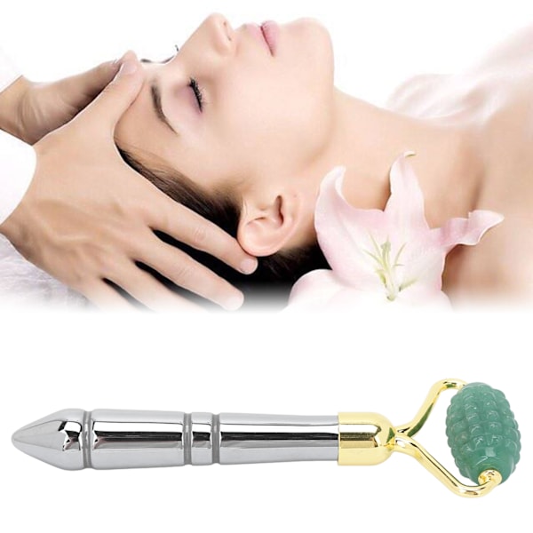 Ansiktsroller, Terahertz Sten Ansiktsroller Massageapparat, Dubbelsidig Massageapparat, Stresslindring &amp; Lymfdränage, Säkert Miljövänligt Material, Fast