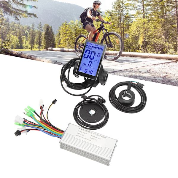 Cykel litiumbatteri konverteringskontrollkit 22A kontroll M5 displaypanel tumgasreglage kraftassistans med SM-kontakt elektrisk cykelmodifiering