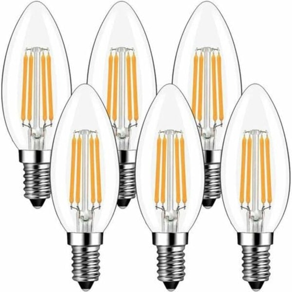 LED-glödlampa E27 ST64, vintageglödlampor 6W 2700K varmvit, retro Edison-glödlampa vintage antik lampa, 540Lm motsvarande 48W glödlampa,