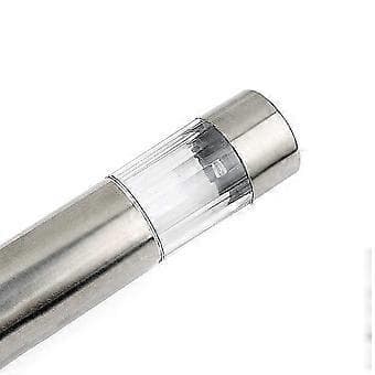 Cylindrisk solcellelampe til græsplæne i rustfrit stål, cylindrisk solcellelampe til indbygning, solcellelampe til græsplæne, hvidt lys
