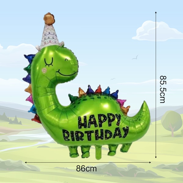 Grattis på födelsedagen dinosauriefoilballong, 1 st barns födelsedag dino ballonger dekoration, dinosauriefödelsedagsballonger för pojkar födelsedag, dino fest,