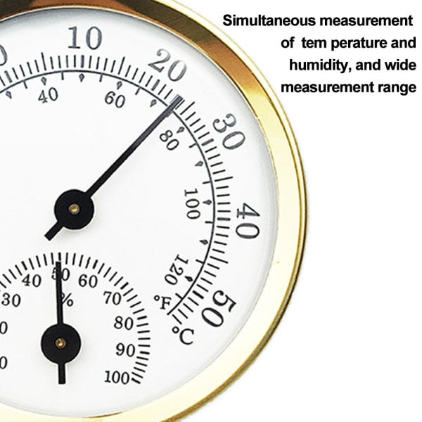 Mini Pointer Termo-Hygrometer-Golden Termo-Hygrometer