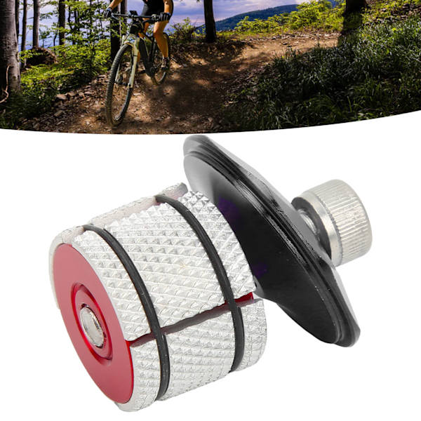 Cykelstyre Expander Stam Topplock Aluminiumlegering Kompressionsplugg Stjärnmutter Mountain Road Bike Expansion Cykelfrontgaffel Styr Svart