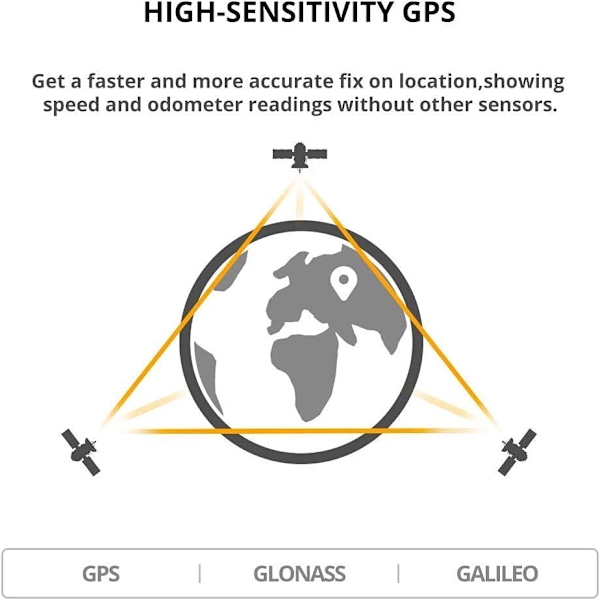 E-Bike GPS Navigator, ANT+ Cykeldator med Bluetooth APP-anslutning, Exakt GPS-positionering för Sömlös Navigation, Auto Bakgrundsbelysning 1.8\" HD