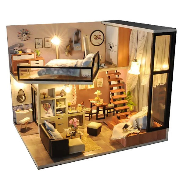 DIY Hus Miniatyr Present Inredning Konstruktion (Rumbox)