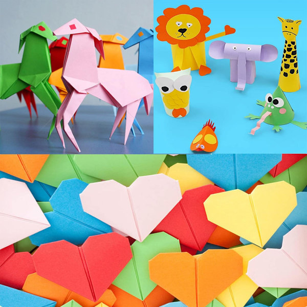 200 ark färgat papper, A4 Origami papper dubbelsidigt för barns konst- och hantverksaktiviteter (230gsm), 20 färger hantverkspapper kopieringspapper, 297mm X