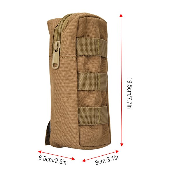 Nylon Vattentät Utomhus Camping Tillbehör Väskor Hängande Midjeväska (Khaki)