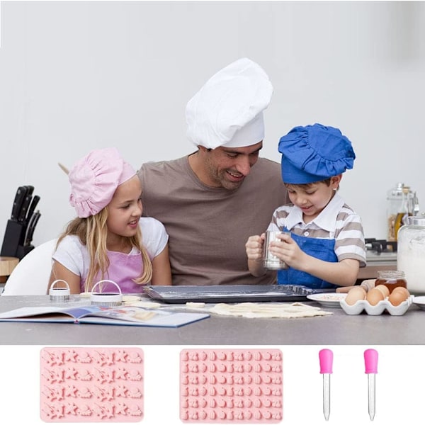 Kreativa isbitsformar, idealiska för isskapelser som ger glädje i vardagen, godistillverkningsmaterial, non-stick silikonformar för gelégodis, designade