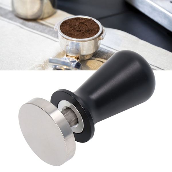 Kaffe Pulver Hammare Konstant Elasticitet Rostfritt Stål Kaffe Tamper för Hem Svart 51mm/2.0in