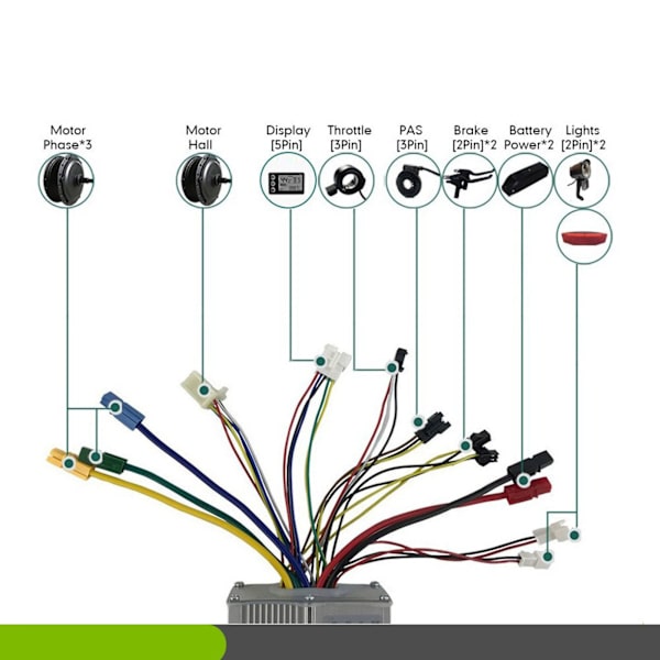 Elcykel modifierad regulatoruppsättning med 30A regulator och S866-display för 1000W-motorer