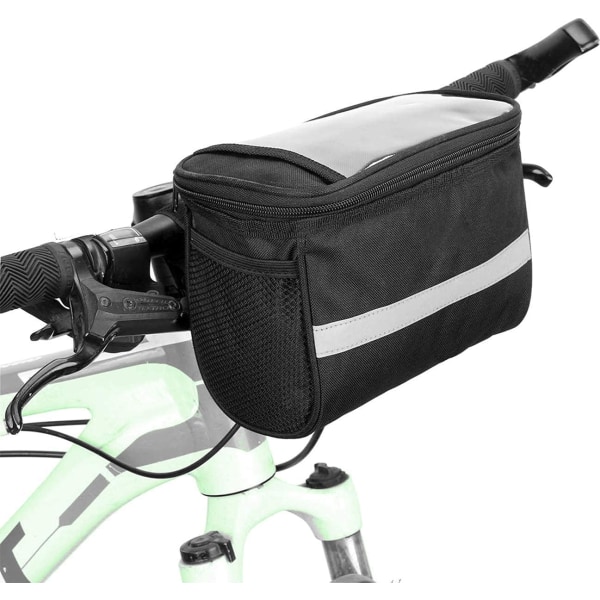 Styrväska för cykel - vattentät - kylväska med reflexremsor - mobiltelefon, kartor eller GPS för utflykter, geocaching, utomhusaktiviteter och sport