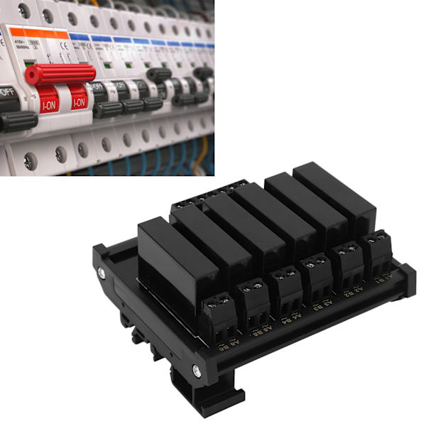 6-kanals DC till AC Solid State Relä 3‑32VDC Ingång 5‑8A 24‑480VAC Last Solid State Relä SSR-modul