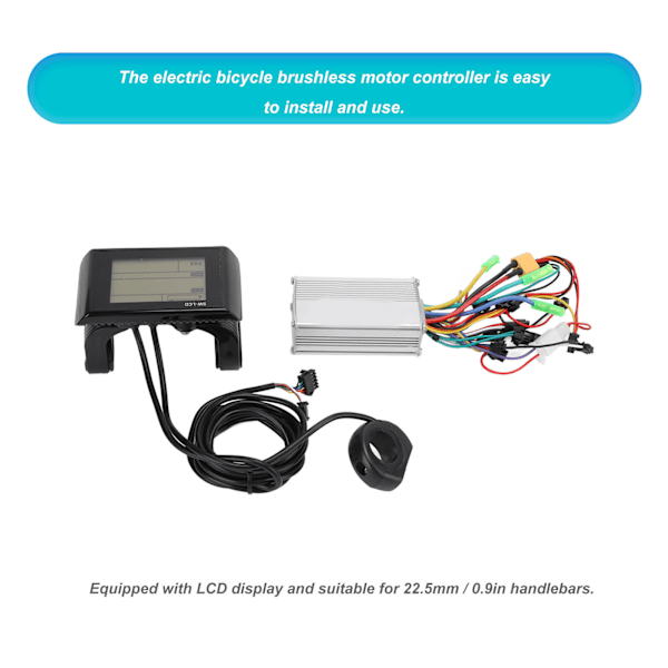 24/36/48V 350W Elektrisk cykel borstlös motorstyrenhet kit med LCD-display