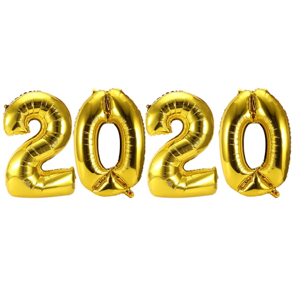 2020 Gott nytt år Latexballonger 32 tum 2020 Aluminiumfolie ballong Jul Heminredning4PCS 2020 Aluminiumfolie ballong