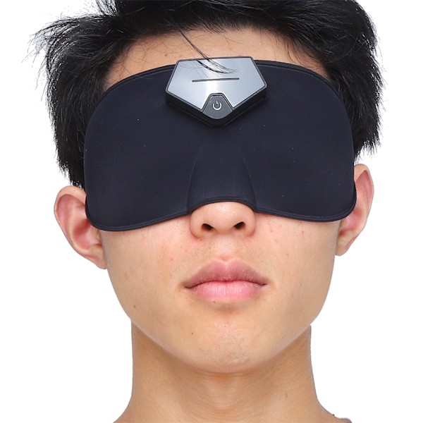 Ögonmask i siden, 3D-formad kupa med näsklaff, andningsbara fibrer för avkopplande sömnstunder (1 styck)