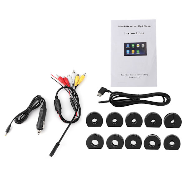 9-tums HD LED-skärm Bilhuvudstödsskärm Bluetooth MP5-spelare Multimedia Audio Video Radio Spelar Universal