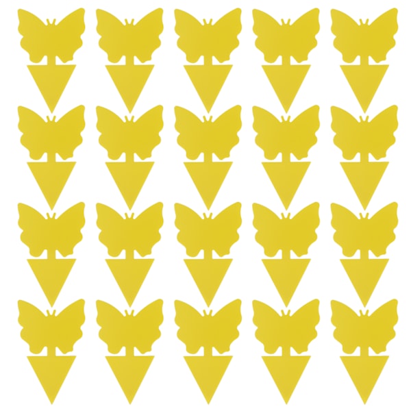 20PCS Dubbelsidig Bug Fly Sticker Insektfångstbräda Klibbig Bugfälla för inomhus- och utomhusbruk (fjärilsform)