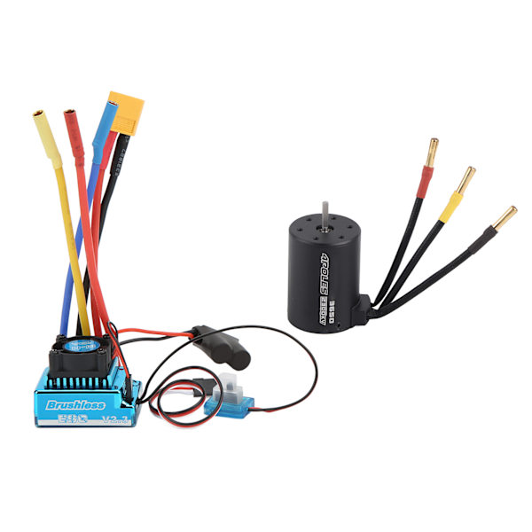 3650 2300KV borstlös motor med 120A borstlös ESC elektronisk hastighetsregulator för 1/8 1/10 RC bil