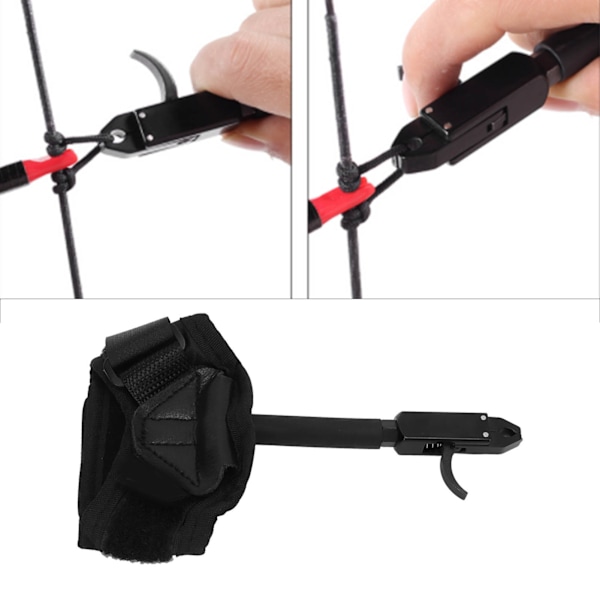 Bågskytte Trigger Release Hjälpmedel handledsrem Båge Trigger 360 Graders Rotation för Kompositbåge Utomhussporter